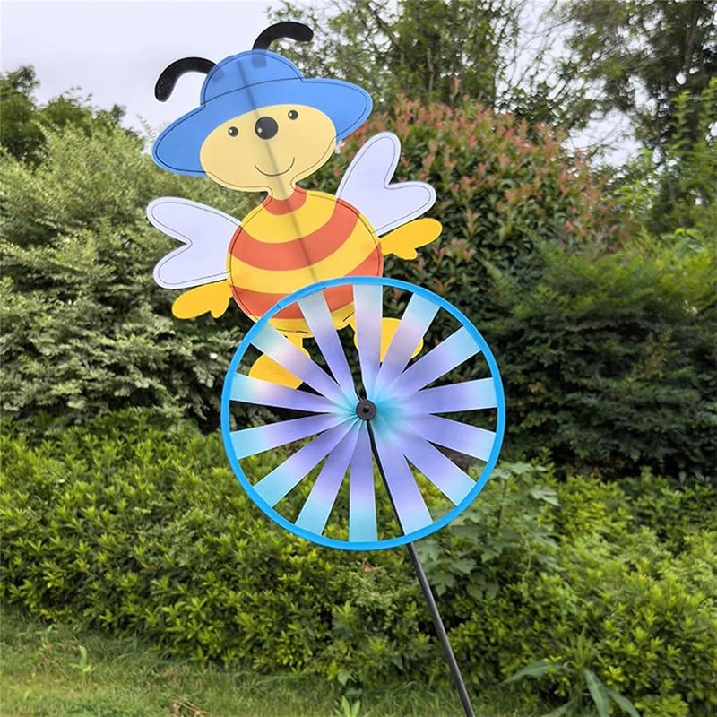 فزاعة خضراء دوارة للرياح ديكور خارجي نسيج مقاوم للعوامل الجوية وتد حديقة للفناء الخارجي - Image 5